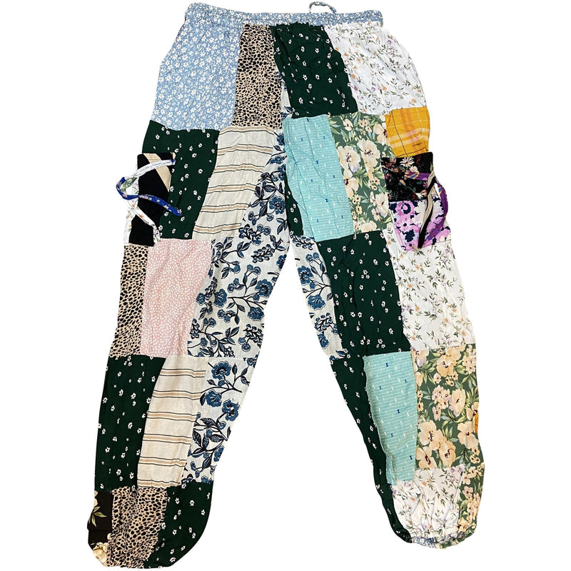 Hand Sewn Patchwork Pants - East Meets West USA