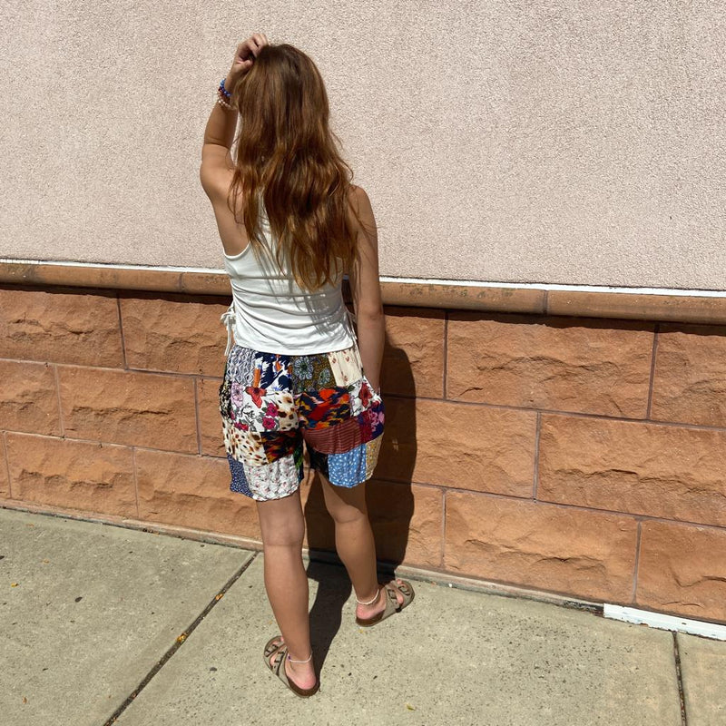 Hand Sewn Patchwork Shorts - East Meets West USA