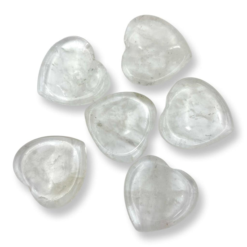 Heart Clear Quartz Worry Stone - East Meets West USA