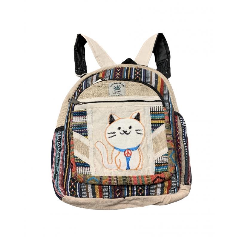 Hemp Cat Mini Backpack - East Meets West USA