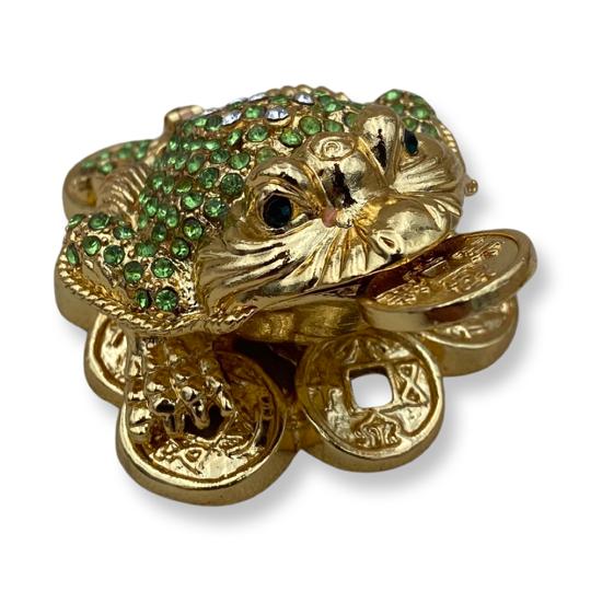 Jeweled Prosperity Frog Jewelry Box - East Meets West USA