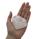 Laser Engraved Selenite Heart - East Meets West USA