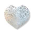 Laser Engraved Selenite Heart - East Meets West USA