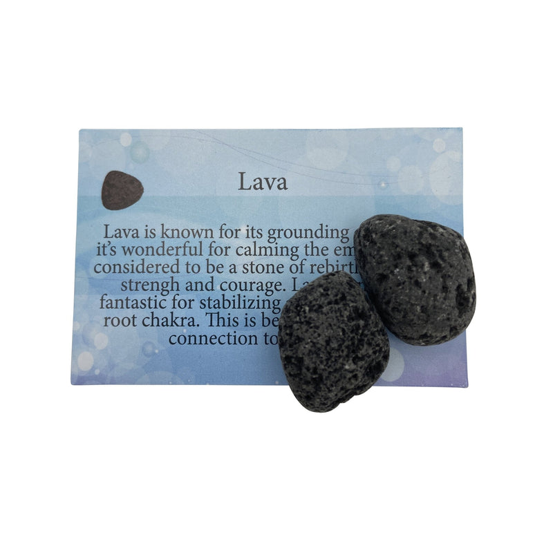 Lava Stone Information Card - East Meets West USA