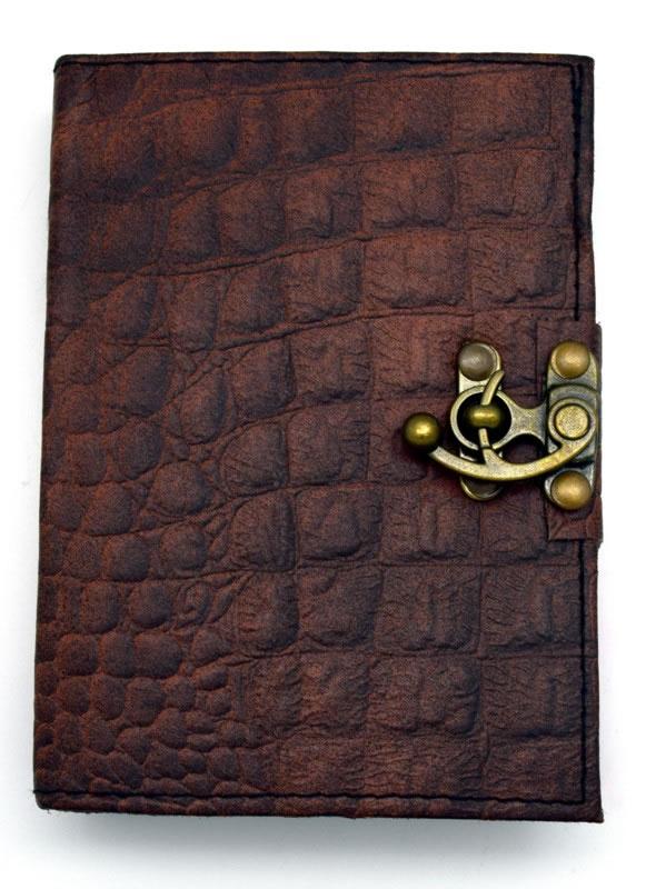 Leather Embossed Faux Croc Journal - East Meets West USA