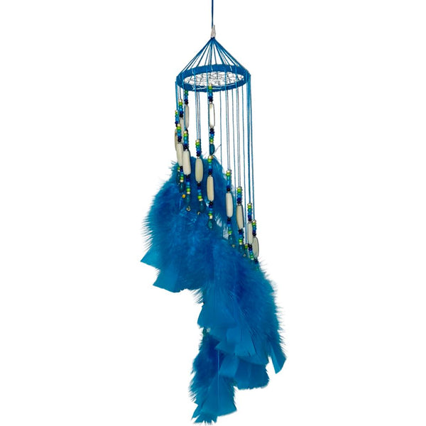 Light Blue Feather Wall Hanging - East Meets West USA