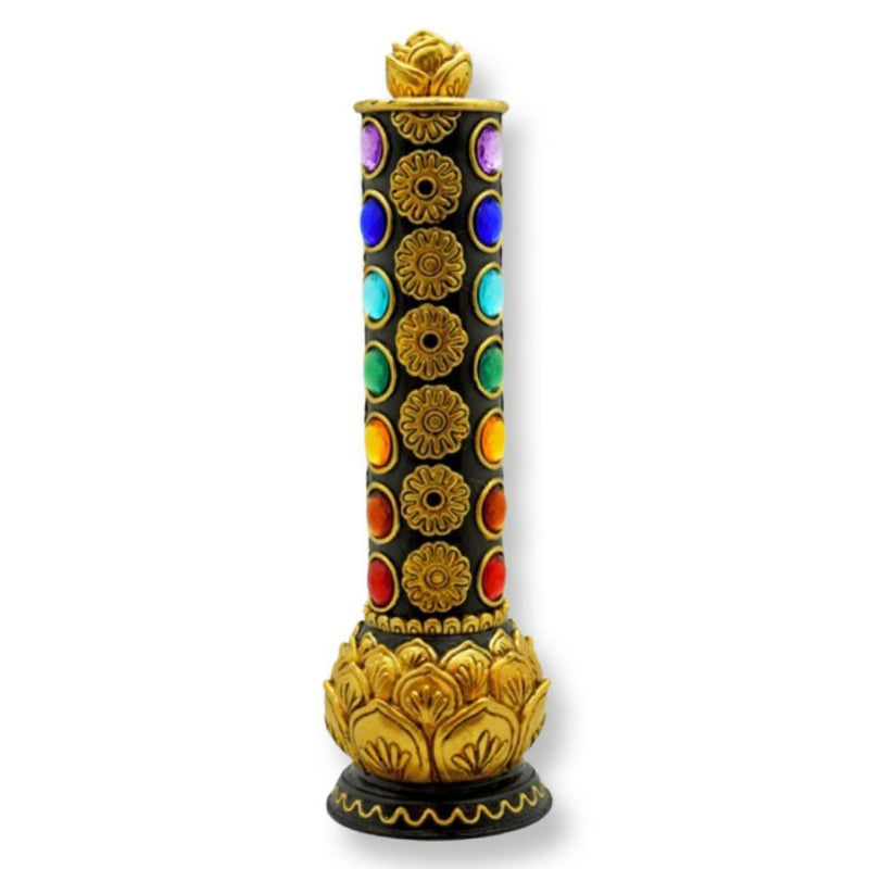 Lotus Chakra Tower Incense Burner - East Meets West USA
