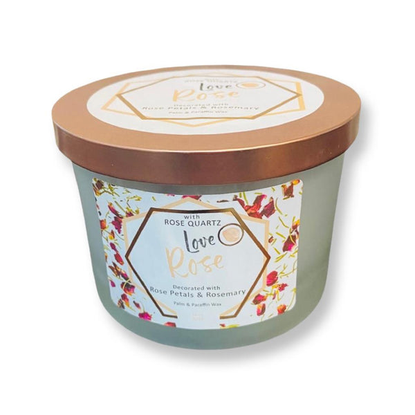 Love Rose Wood Wick Candle - East Meets West USA