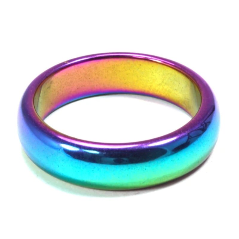 Magnetic Rainbow Hematite Ring - East Meets West USA