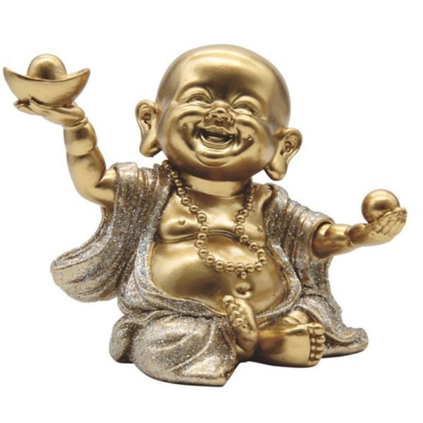 Maitreya in Gold & Silver w/ Yuan Bao - East Meets West USA