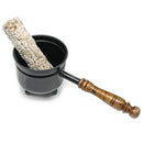 Metal Smudge Burner w. Wooden Handle - East Meets West USA