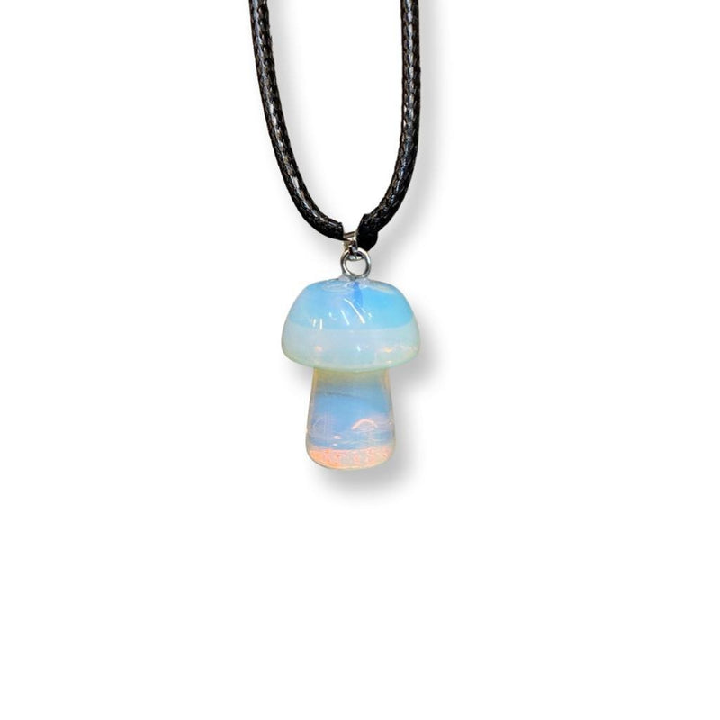 Mini Crystal Mushroom Cord Necklace - East Meets West USA