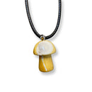 Mini Crystal Mushroom Cord Necklace - East Meets West USA