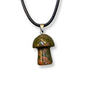 Mini Crystal Mushroom Cord Necklace - East Meets West USA