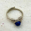 Sodalite Mini Tumbled Crystal Ring