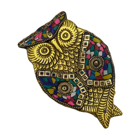 Mosaic Owl Jewelry Tray & Incense Burner - East Meets West USA