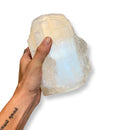 Natural Cut Selenite Lamp - East Meets West USA