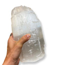 Natural Cut Selenite Lamp - East Meets West USA