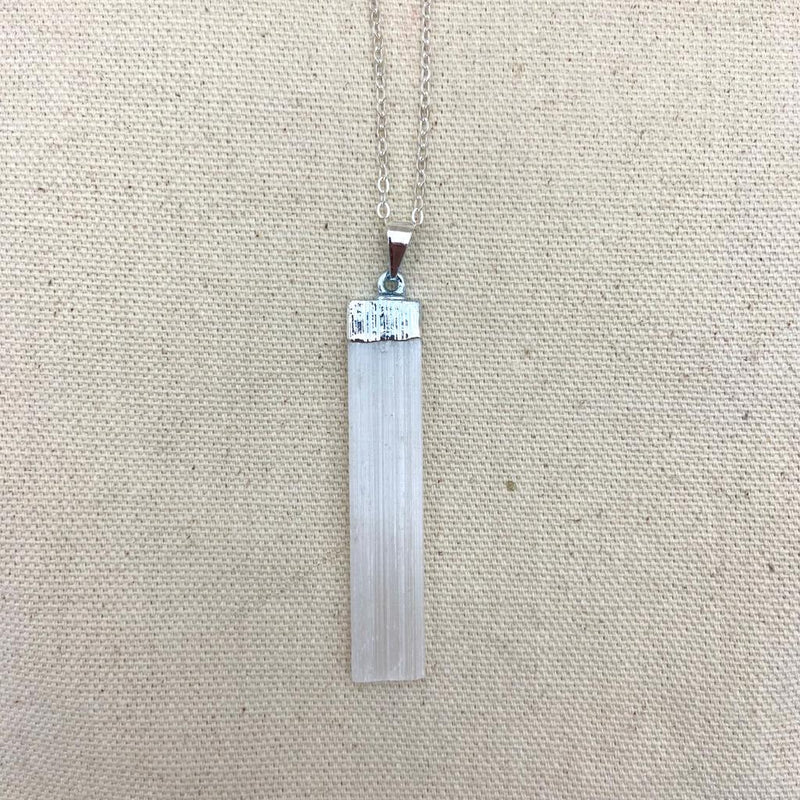 Natural Cut Selenite Necklace - East Meets West USA