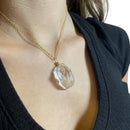 Natural Quartz Wire Wrap Necklace - East Meets West USA