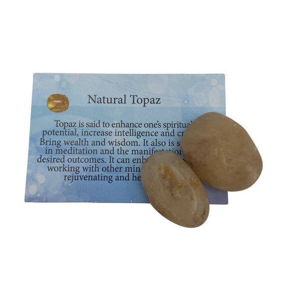Natural Topaz Information Card - East Meets West USA