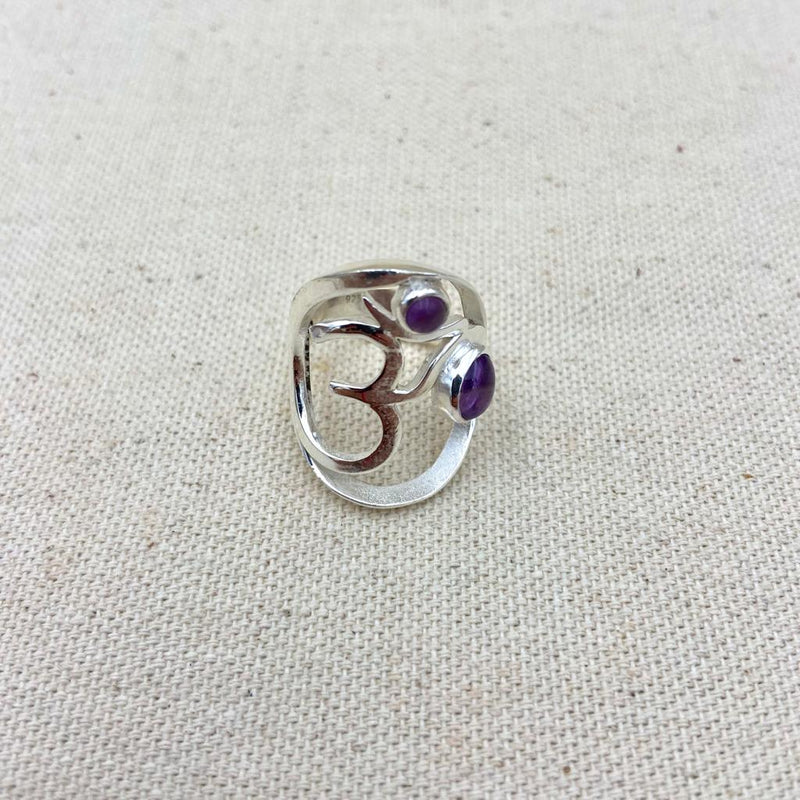 Om Amethyst Ring - East Meets West USA