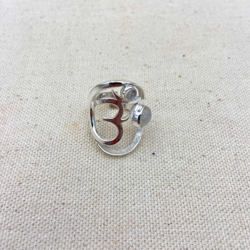 Om Moonstone Ring - East Meets West USA