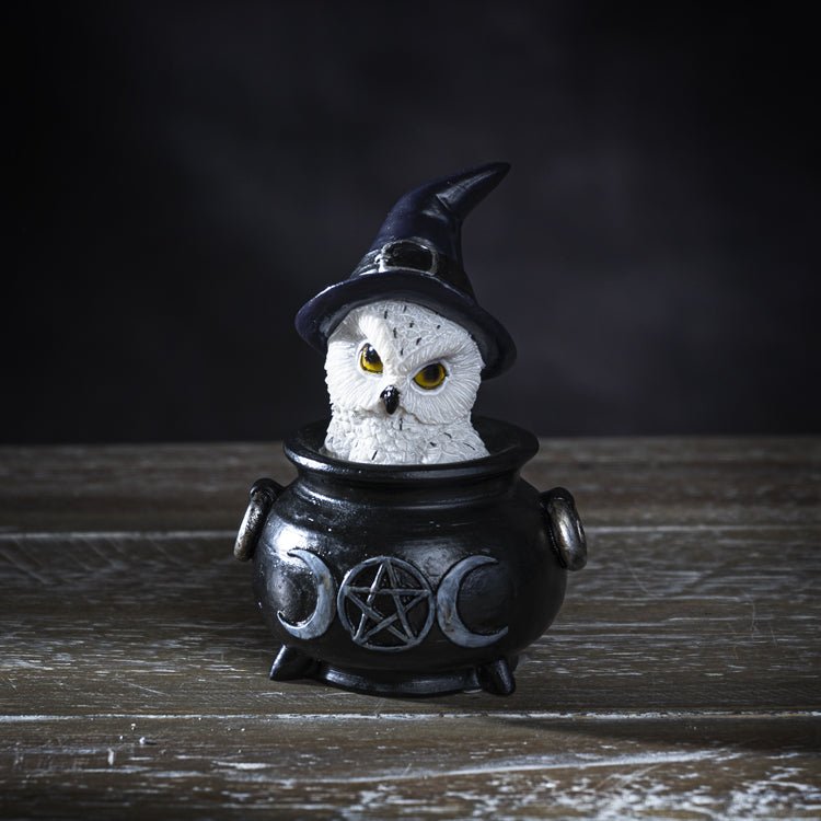 Owl in Cauldron Figurine - East Meets West USA