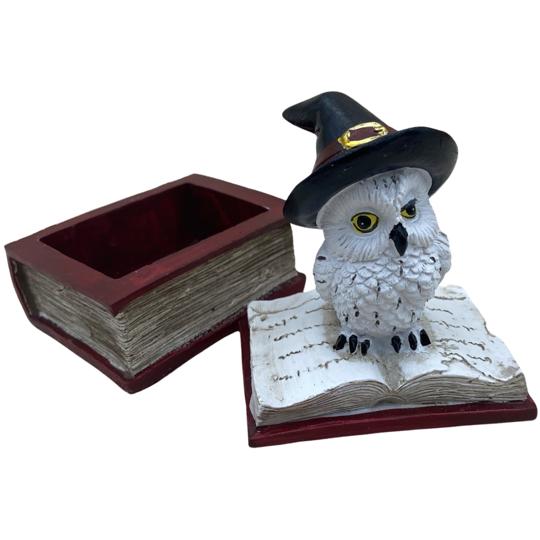 Owl on Grimoire Trinket Box - East Meets West USA
