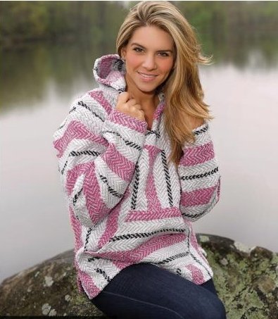 Pink Baja Sweater - East Meets West USA