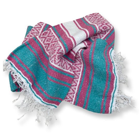 Pink & Teal Baja Blanket - East Meets West USA
