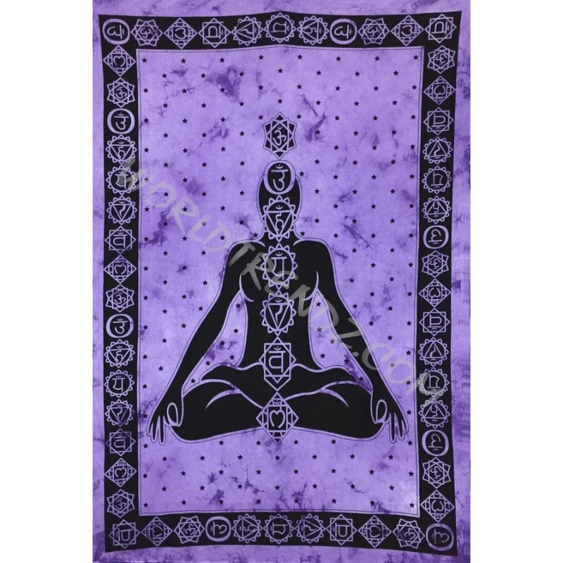 Purple Yoga Tapestry - East Meets West USA