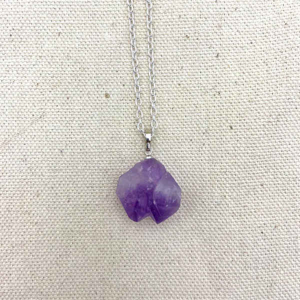 Raw Cut Amethyst Necklace - East Meets West USA