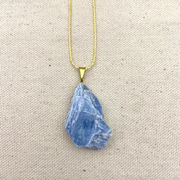 Raw Cut Blue Kyanite Necklace - East Meets West USA