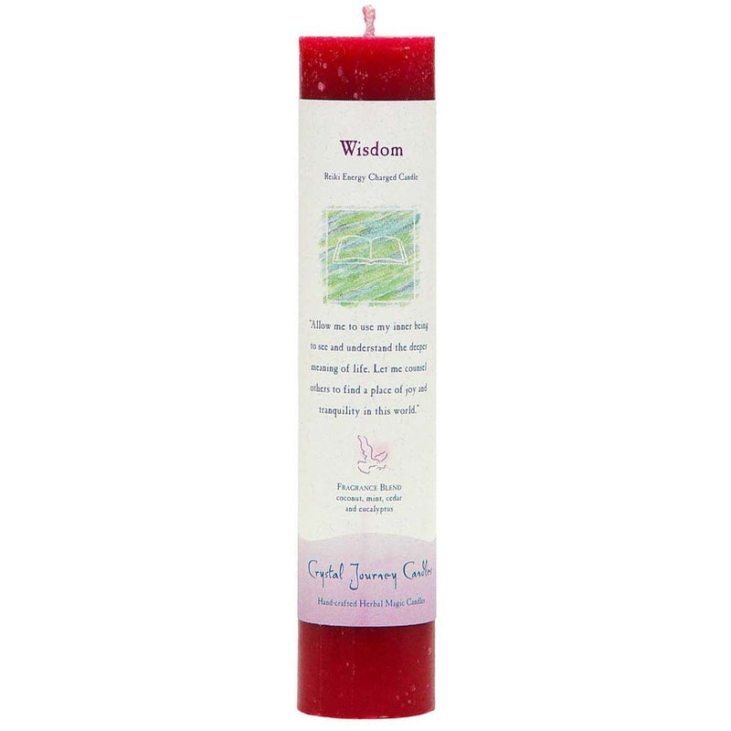 Reiki Infused Wisdom Pillar Candle - East Meets West USA