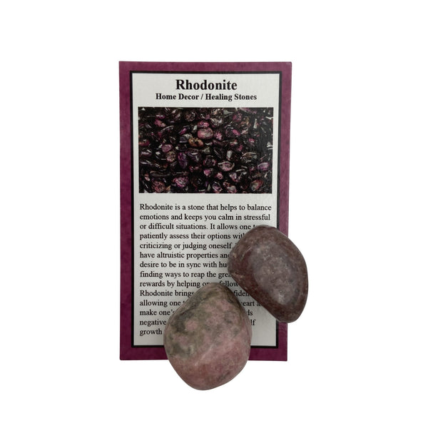 Rhodonite Information Card - East Meets West USA