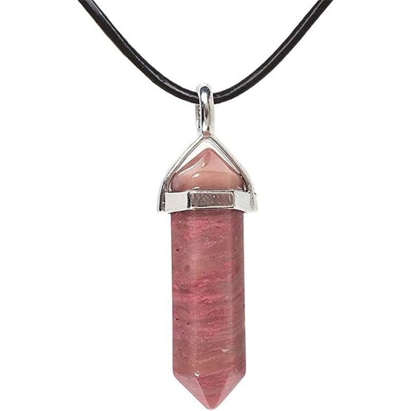 Rhodonite Point Pendent Necklace - East Meets West USA