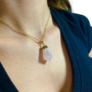Rose Quartz Princess Point Necklace - East Meets West USA