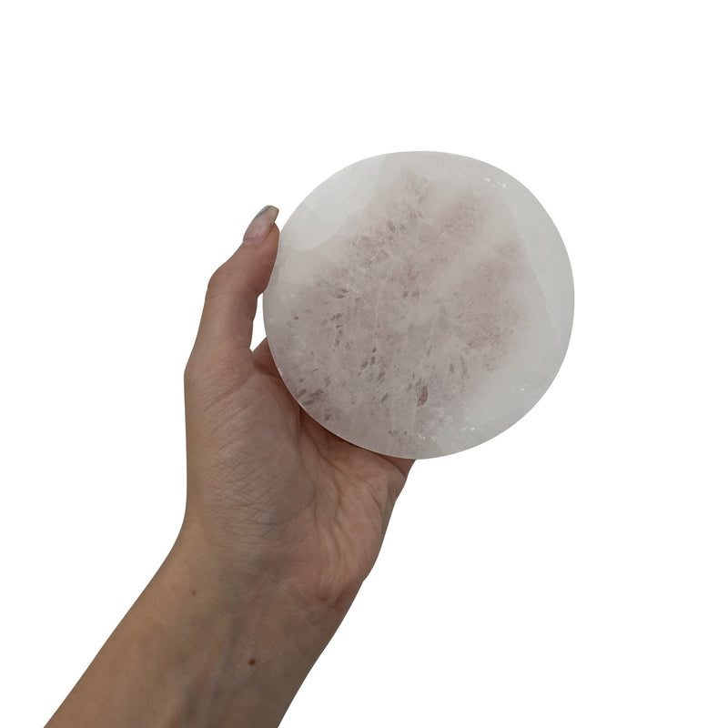 Round Selenite Charging Plate - East Meets West USA