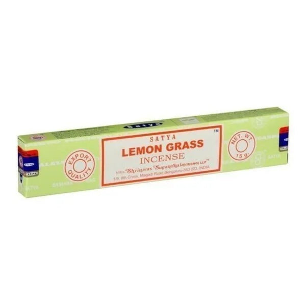 Satya 15g Lemongrass Incense Sticks - East Meets West USA