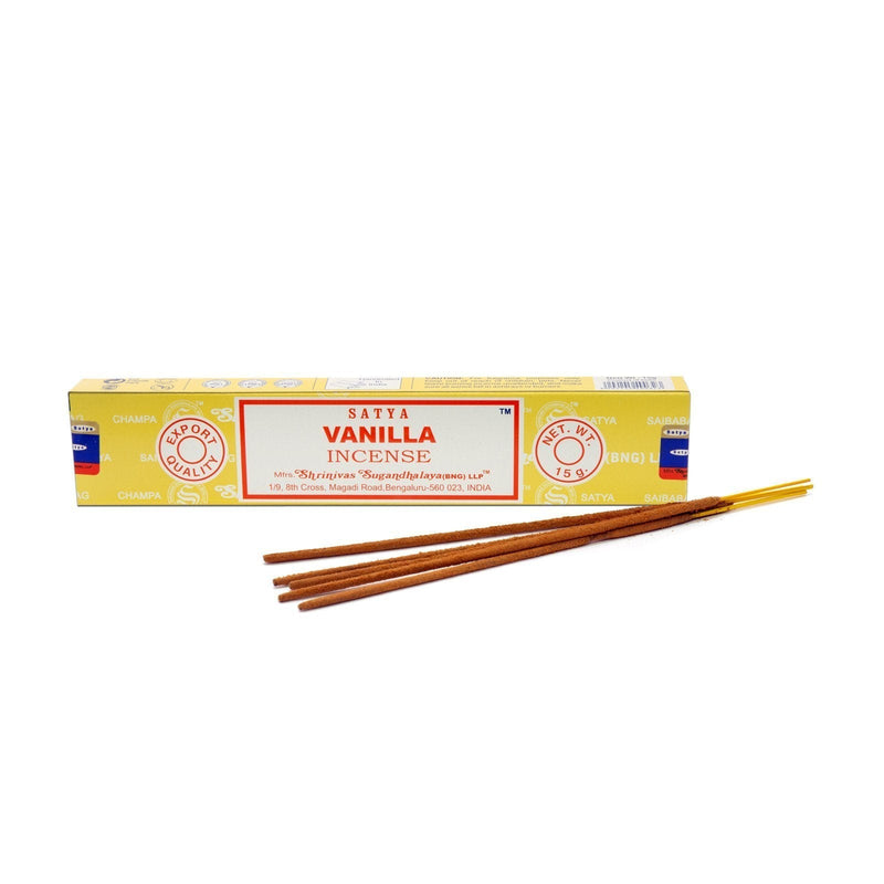 Satya 15g Vanilla Incense Sticks - East Meets West USA