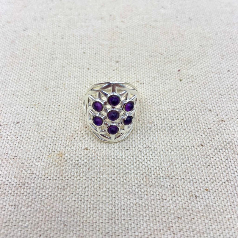 Seed of Life Amethyst Ring - East Meets West USA
