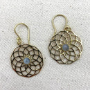 Gold Crystal Seed of Life Earrings