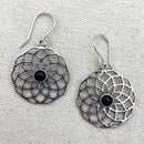Silver Crystal Seed of Life Earrings