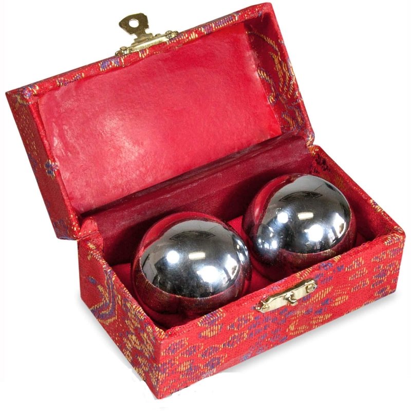 Silver Baoding Meditation Balls - East Meets West USA
