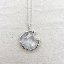 Silver Capped Crescent Moon Necklace - East Meets West USA