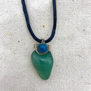 Silver Capped Tumbled Stone Necklace - East Meets West USA