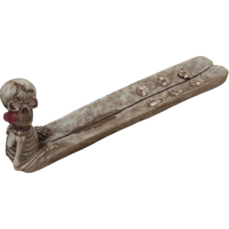 Skeleton w/ Rose Incense Burner - East Meets West USA