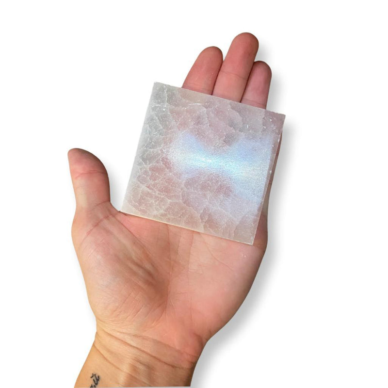 Square Selenite Charging Plate - East Meets West USA