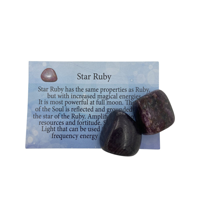 Star Ruby Information Card - East Meets West USA